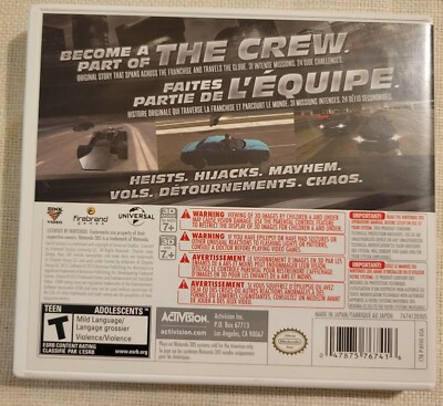 Fast & Furious: Showdown Nintendo 3DS - 2013 - Complete