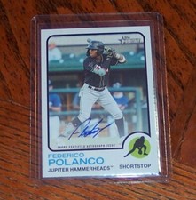 Federico Polanco 2022 Topps Heritage Minor League Auto Card ROA-FP