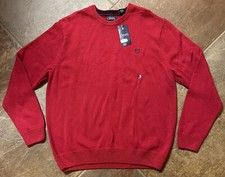 NWT Men's Chaps Classic Crew Neck Knit Sweater Red Pullover Size 2XL