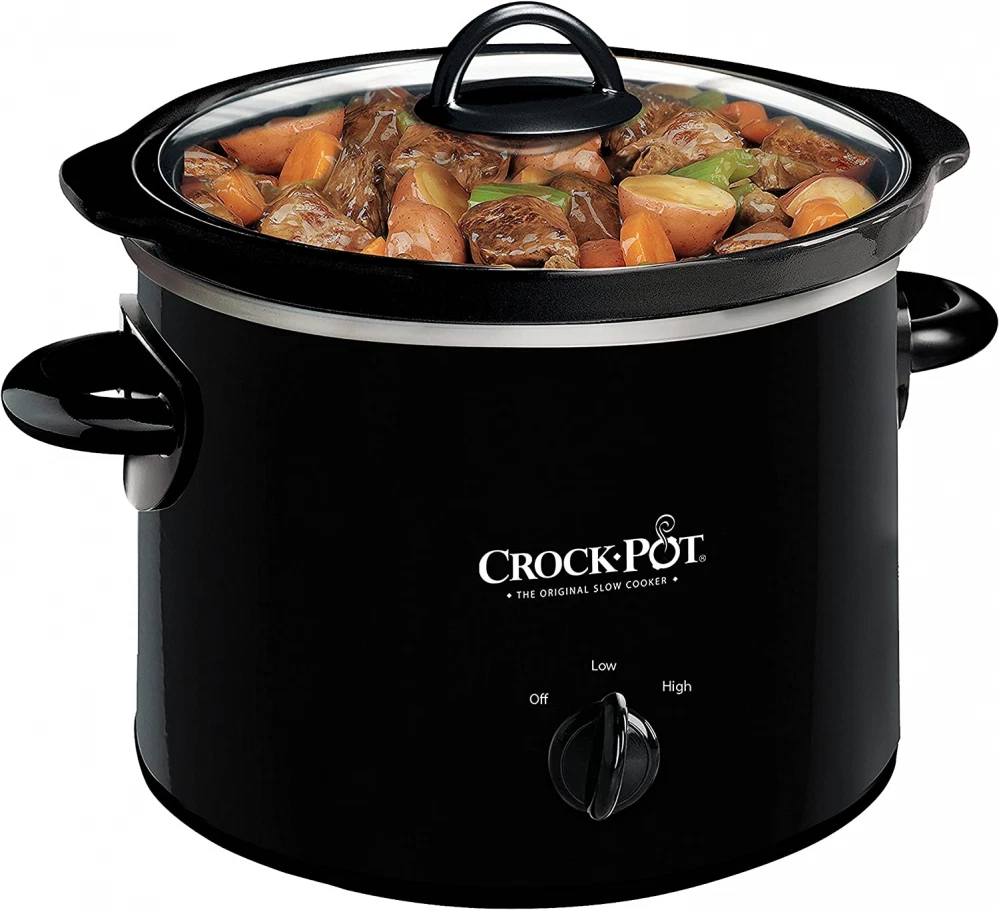 Crock-Pot 2-QT Round Manual Slow Cooker, Black (SCR200-B)