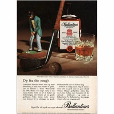 1962 Ballantines Whisky: Op Fra the Rough Dutch Vintage Print Ad