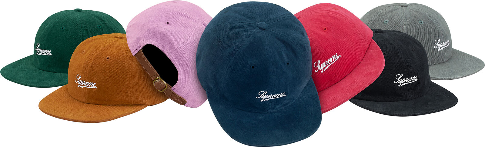 supreme brushed twill script 6-panel