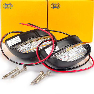 2x HELLA 2KA357013-001 Universal Kennzeichenleuchte Satz Einbau LED 10-30 V