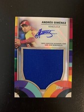 2023 Topps Andres Gimenez World Baseball Classic Venezuela Auto Relic Patch /99