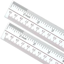 12 inch Clear Plastic Ruler, Apply to Rulers for Kids and Office Use Measuring T