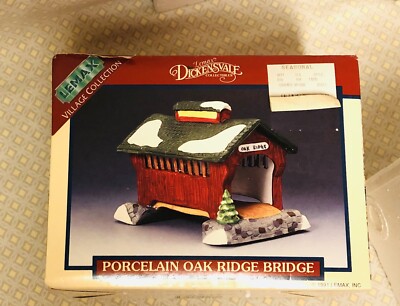 .Lemax Dickensvale Collection*Porcelain oak ridge bridge*NIB*1991￼*#13035*6x4x5