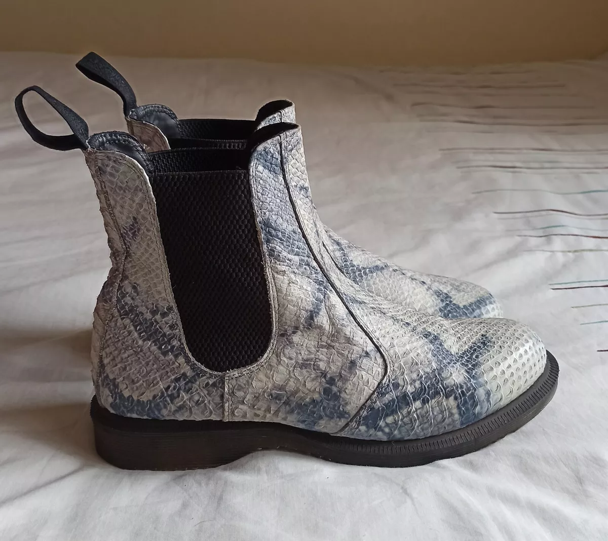 Dr. Womens Flora Faux Snakeskin Leather Boots Size UK 5 EU 38 |