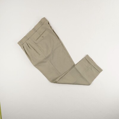 Mario Barutti Herren Bundfaltenhose Gr. W30 beige Anzughose Stoffhose Business