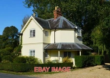 PHOTO  SPRINGHILL LODGE ST MARY BOURNE HAMPSHIRE MID C19. TWO-STOREYED HOUSE WIT