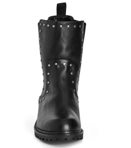 BNIB City Chic Size 39 8 Wide Fit MINKE Ankle Boot Black Biker Silver Studs - Picture 6 of 20
