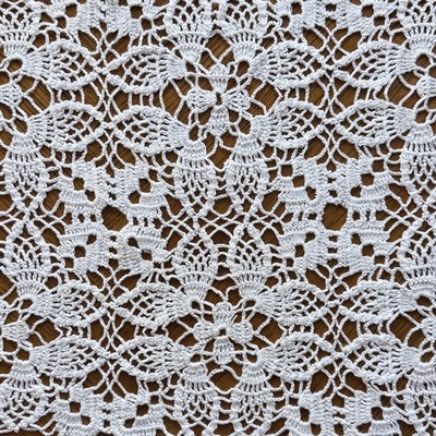 Vintage Hand-Crochet Rectangle Lace Doily White Filet Pineapple Pattern 19.5x14 