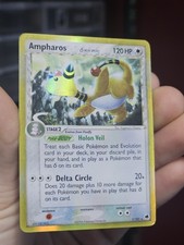 Pokémon TCG Ampharos (Delta Species) 1/101 Dragon Frontiers Holo MP/HP
