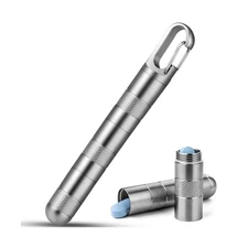 TISUR Small Titanium Pill Case,Keychain Pill Holder, Portable Pill ... Fast Ship