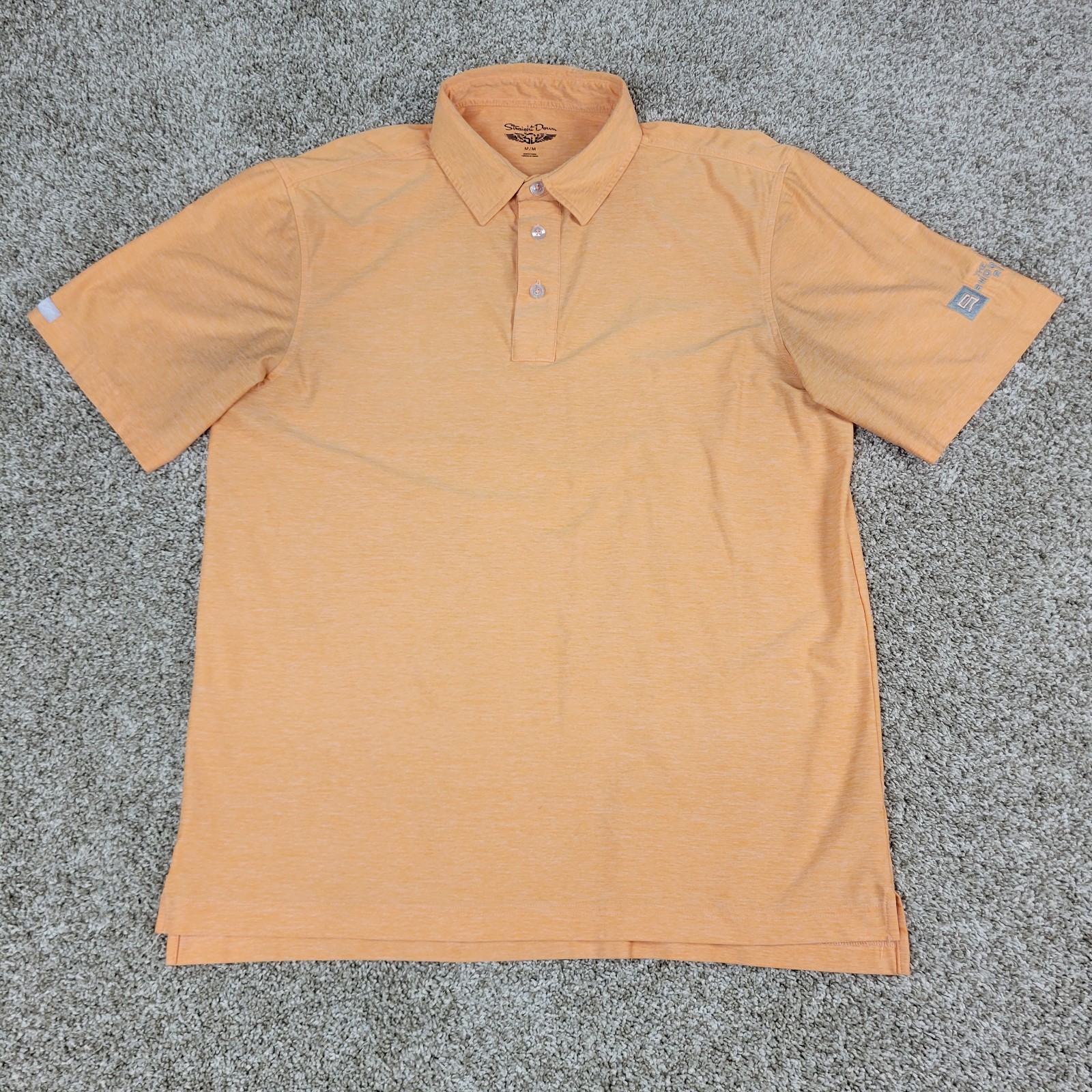 Straight Down Mens Medium Solid Orange Performanc… - image 2