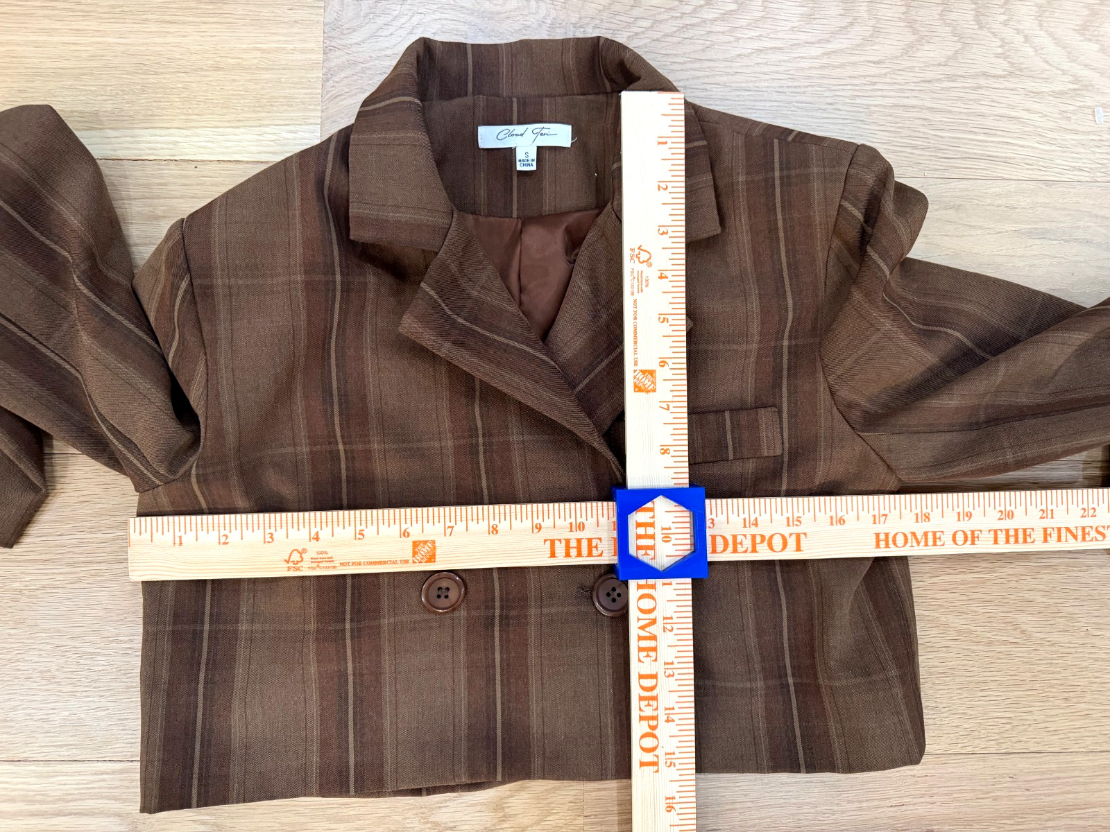 Cloud Ten Cropped Brown Jacket - Double Breasted … - image 6