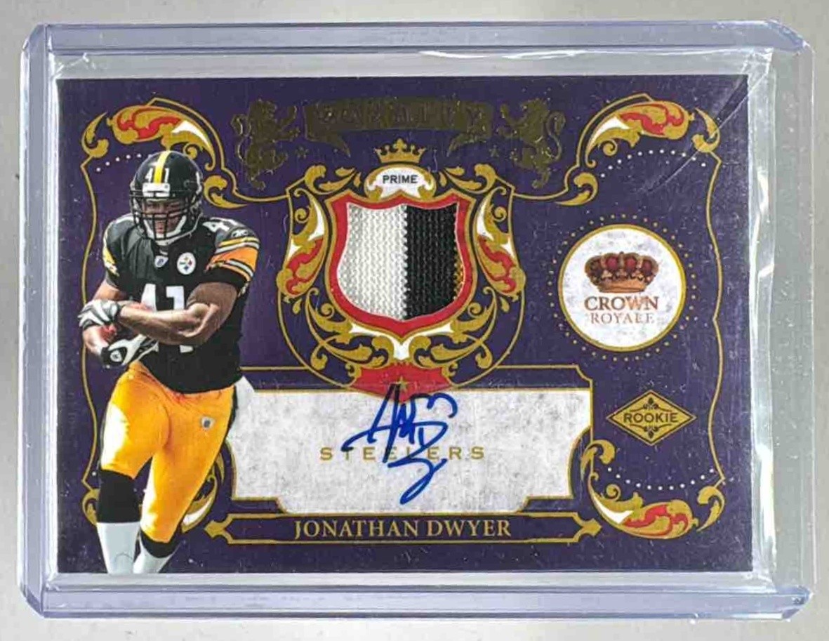 Jonathan Dwyer Panini Crown Royale Rookie Royalty #25 Signature Prime Material