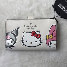 NWT Hello Kitty And Friends X Kate Spade Medium Bifold Compact Wallet
