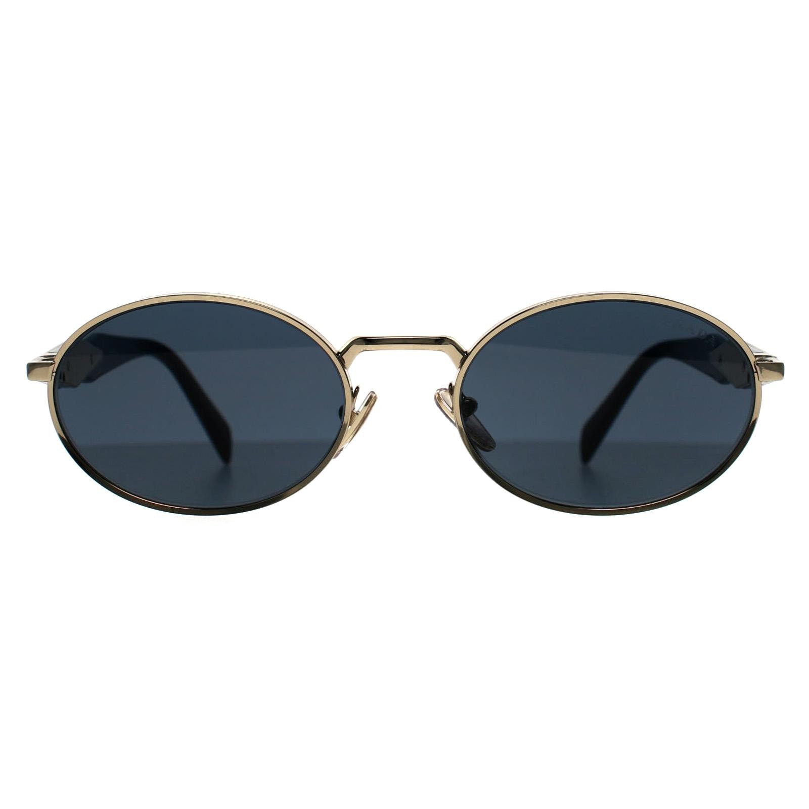 Prada Grey Woman Pr 65Zs Zvn09t Sunglasses Metal Gold Round Normal - Image 2