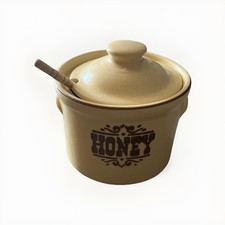 Olla de miel Pfaltzgraff Village con palo de miel gres vintage años 70 hecha en EE. UU.