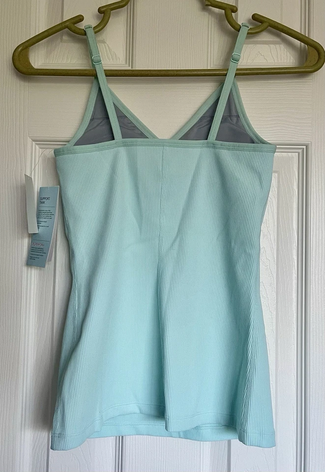 ZELLA бюстгальтер бак размер XXS Aqua Rebecca йога верхний бирюзовый светло-зеленый синий поддержки новый - Изображение 2 из 4