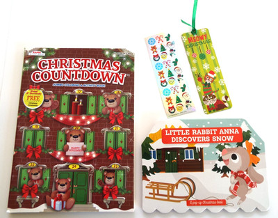 Christmas Countdown Coloring Book & Little Rabbit Anna Discovers Snow Pop-Up BK+