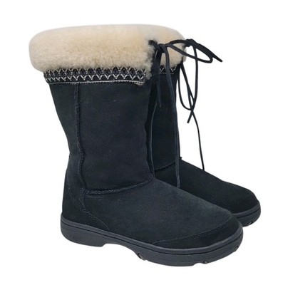 UGG Australia Ultimate Cuff 5273 Black Suede Leather US Size 7