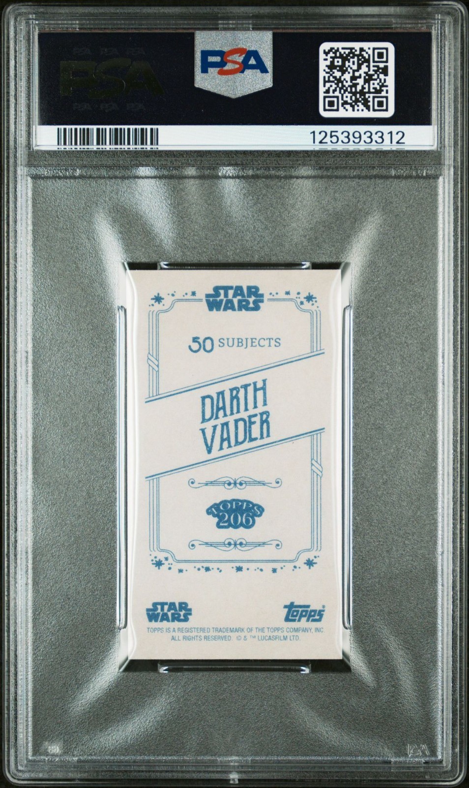 Darth Vader 2022 Topps 206 Star Wars Orange Star Field PSA 10 view 2