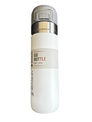 Stanley Quick Flip GO Water Bottle 24 oz | Push Button Lid | Leakproof White