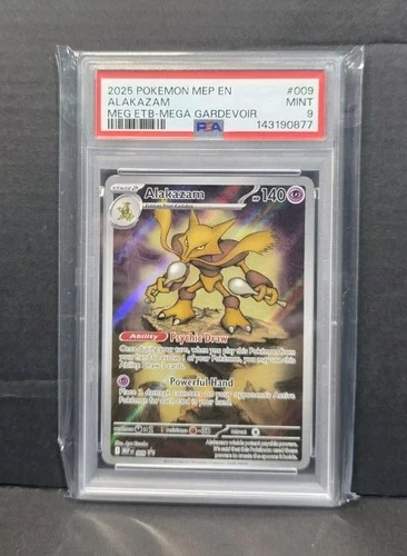 2025 POKEMON MEP EN-ME BLACK STAR PROMO #009 ALAKAZAM PSA 9
