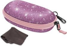 Sunglasses Case with Carabiner, Hard Shell Shockproof Sport Glasses Cases Travel