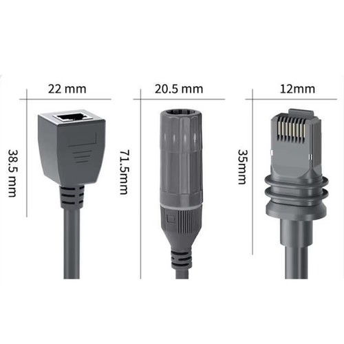 2 szt. Adapter Ethernet Przedłużacz Kabel Adapter do Gen3 Ekranowany6422 - Zdjęcie 10 z 10