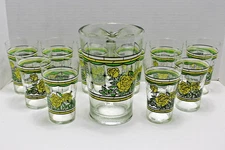 1986 Whataburger Pitcher Yellow Rose w/10 Glasses (7-150th Birthday 3-Coca-Cola)