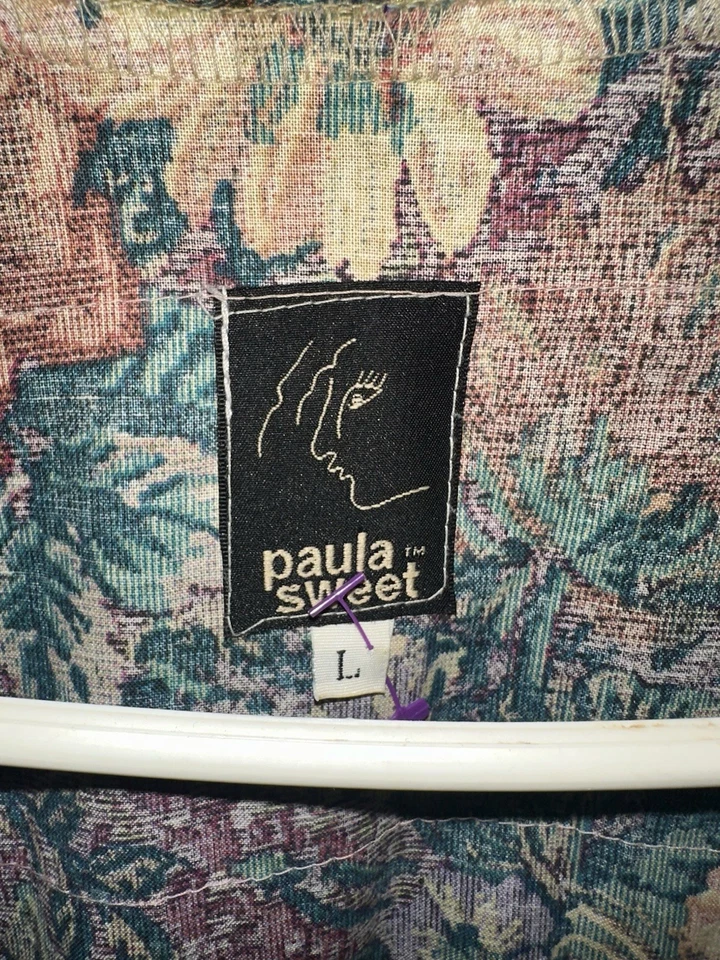 Blazer Paula Sweet Patchwork Volantes Flecos Vintage Mujer’s Talla Grande Foto 4 de 4