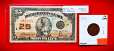 1923 Canadian Combo :  KEY DATE  1¢ Coin  AND  25¢ Shinplaster