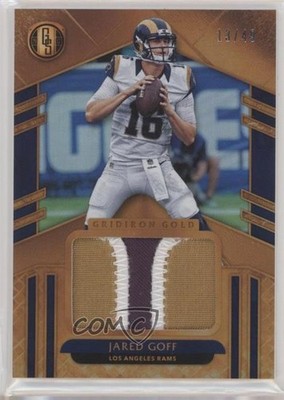 2017 Panini Gold Standard Gridiron Gold Relics Prime 13/49 Jared Goff #28 0tx