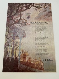 EUC 1976 Lord of the Rings J.R.R. Tolkien Bilbo's Last Song Puzzle Complete