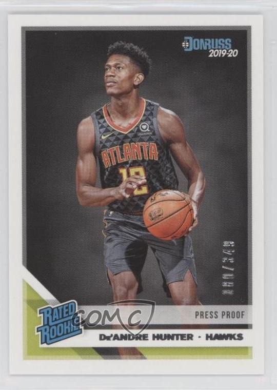 2019 Panini Donruss Rated Rookie Press Proof Silver 80/349 De'Andre Hunter 0wp8