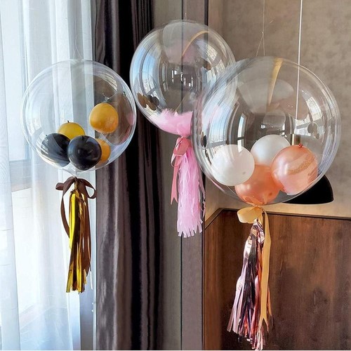 50 PCS BOBO Balloon, 24 in Transparent Led Balloons, BOBO Balloons for Halloween - Picture 2 of 5