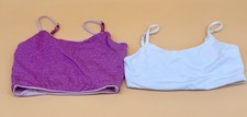 Bleuet Girls Set of 2 Training Bras Bralettes Size 7-8 Pink & White First Bra