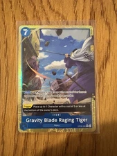 Gravity Blade Raging Tiger (Alternate Art) OP06-058 Premium Booster -The...
