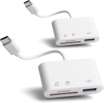 [2 Pack] SD Card Reader for Android, Micro SD Card to USB Adapter, USB C SD Car