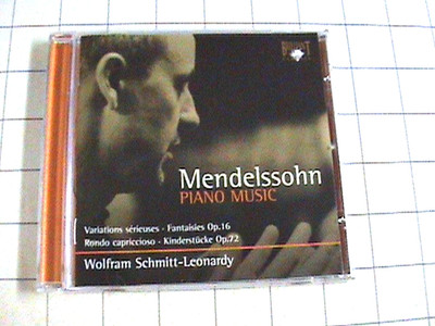 WOLFRAM SCMITT-LEONARDY ~ Mendelssohn-Bartholdy: Piano Music ~ 2009 CD IMPORT