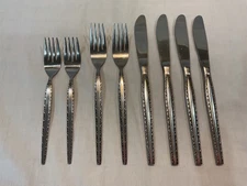 8 Pieces Stanley Roberts Japan ENSENADA  Stainless Steel Flatware Vintage VGC
