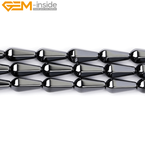 Natürliche Träne Schwarz Jet Hämatit Nicht Magnetisch Perlen Für Schmuck Herstellung 15 Zoll - Bild 50 von 51