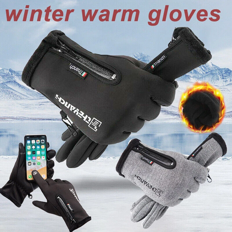 Winter Gloves Waterproof Thermal Touch Screen Thermal Windproof Warm AU - image 2 of 4