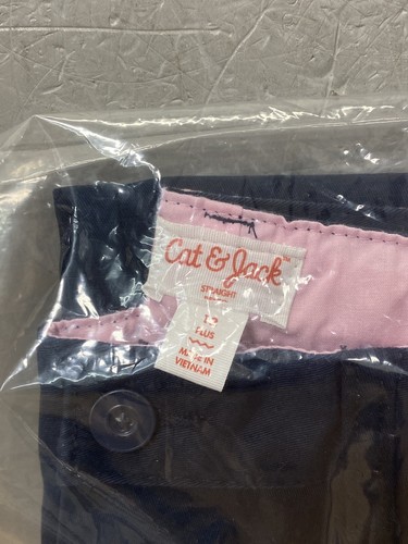 Cat & Jack NWT Girls Straight Fit School Uniform Pants, Navy Blue, Size 12 Plus - Picture 4 of 9