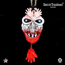 ethnic jewelry tribal pendant necklace vintage regional hawaii amulet demon hand