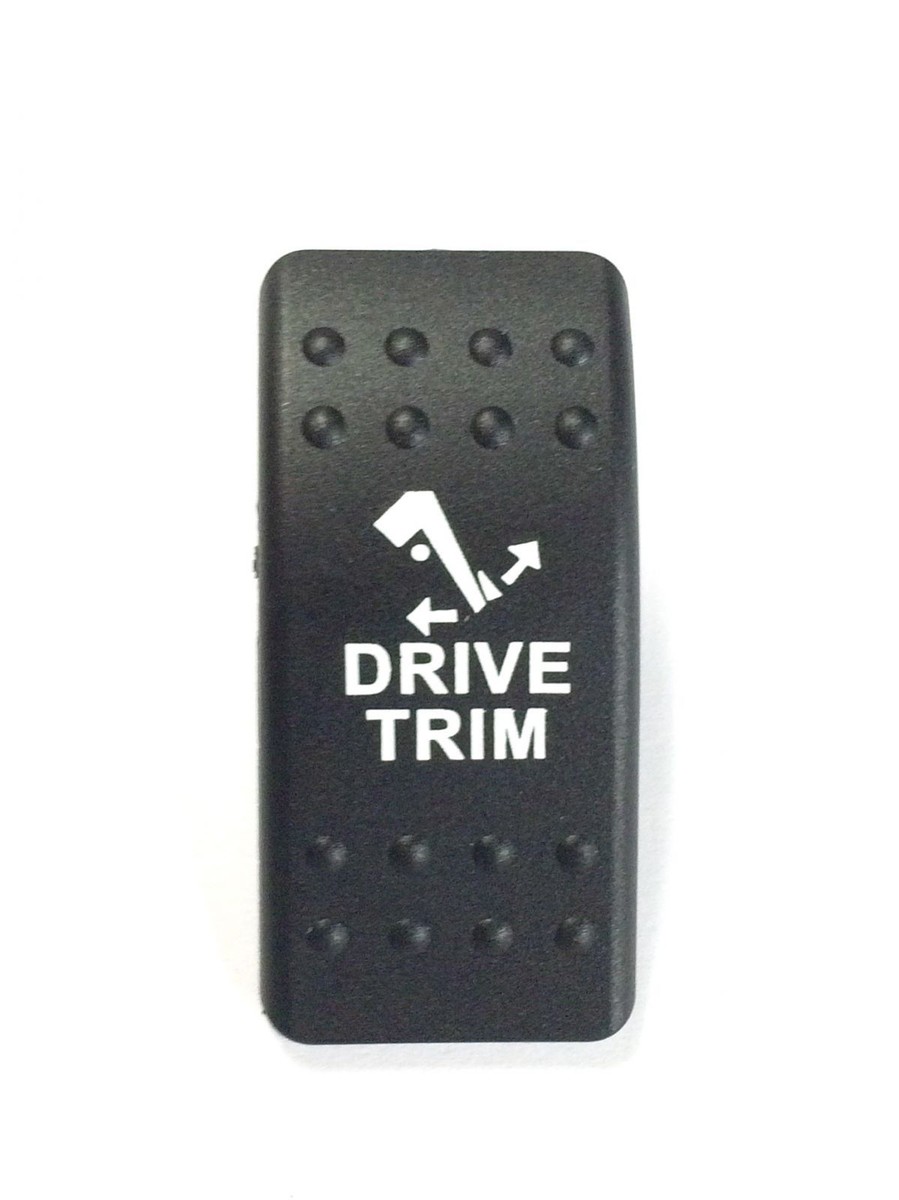 Cache D'interrupteur Bateau Contura II - Noir Avec Deux Lentilles Rouges - DRIVE TRIM - Neuf