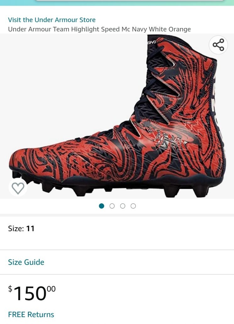 UA Under Armour Highlight Lux MC Lacrosse/Football Cleats  display picture 2