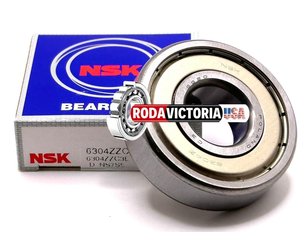 NSK 6304 ZZ C3 DEEP GROOVE BALL BEARING, METAL SHIELDED 20x52x15mm